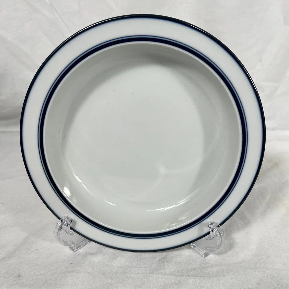 Dansk Bistro Christianshavn Blue Soup Cereal Bowls 6 Coastal‎ Modern Minimalist